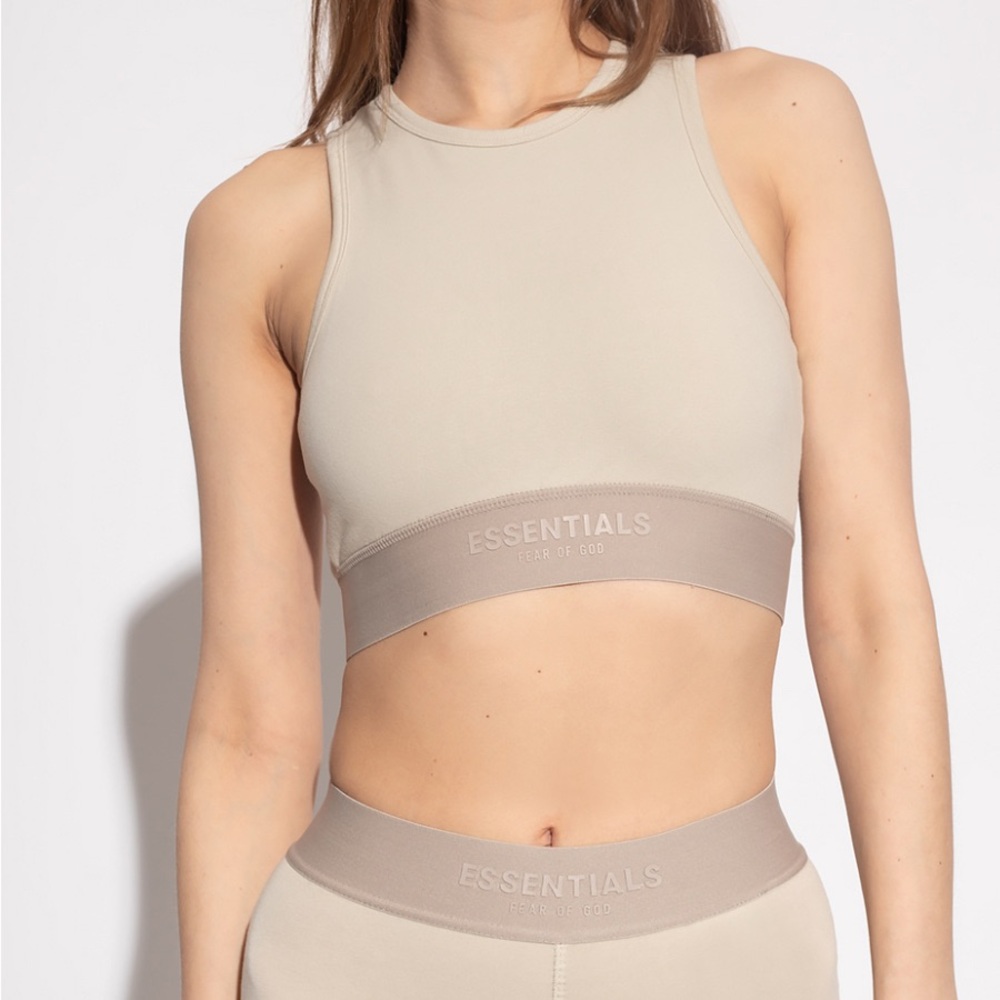 Essentials Fear of God Beige Crop Tank
